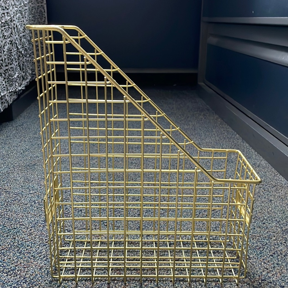 This is a gold wire magazine file from Target.